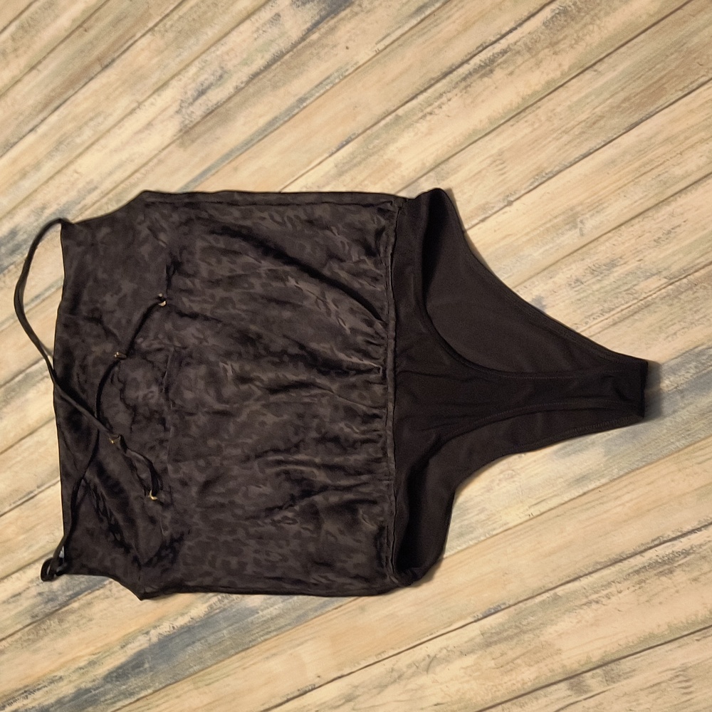 Show Me Your Mumu Thong Black Leopard Print Tank Top Bodysuit Size Small - Picture 3 of 6